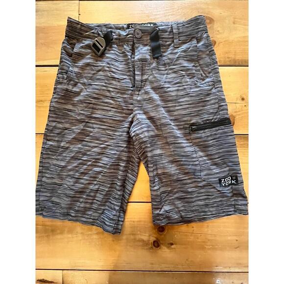 Zoo York Men's Striped performance chino style shorts. Buckle. Pockets Size 30 - Picture 6 of 9